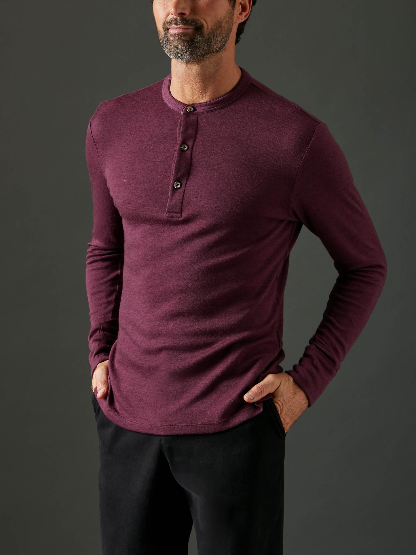 Men's Liberty Henley - Deep Purple