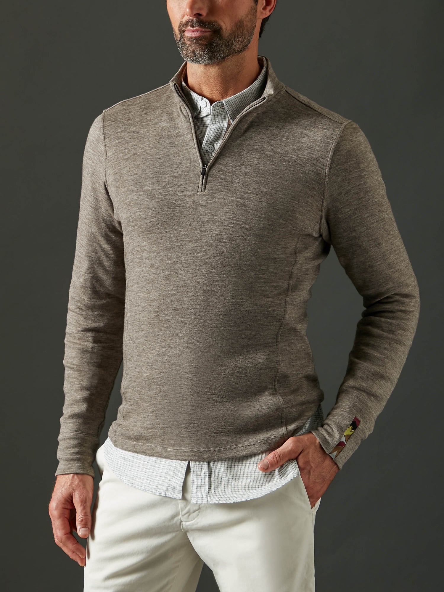 Men's Liberty Half Zip - Stone