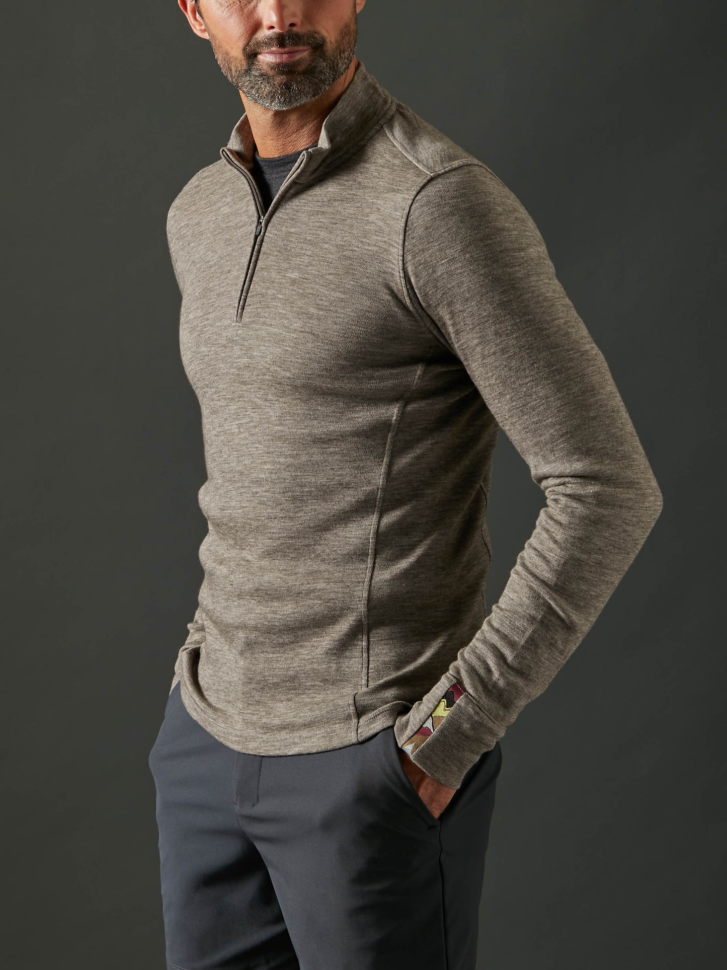 Men's Liberty Half Zip - Stone