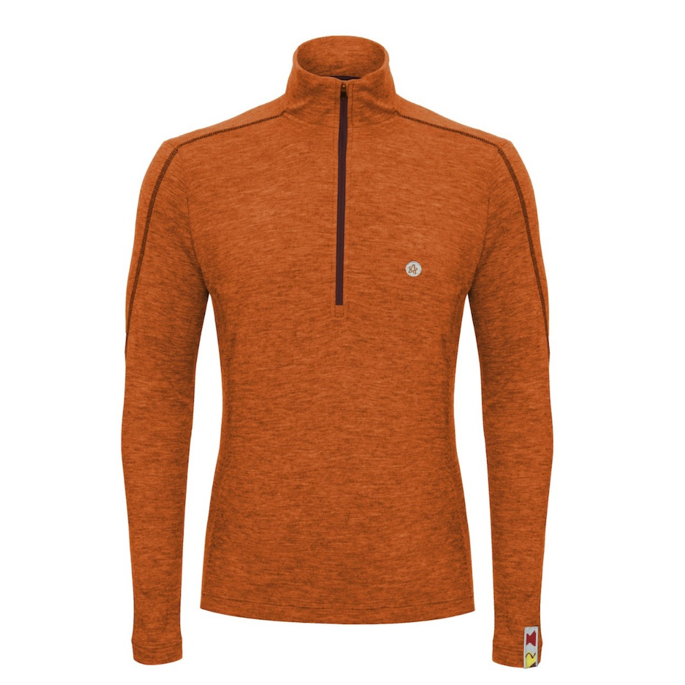 Men's Yardang Yak Wool Jersey - Copper Orange