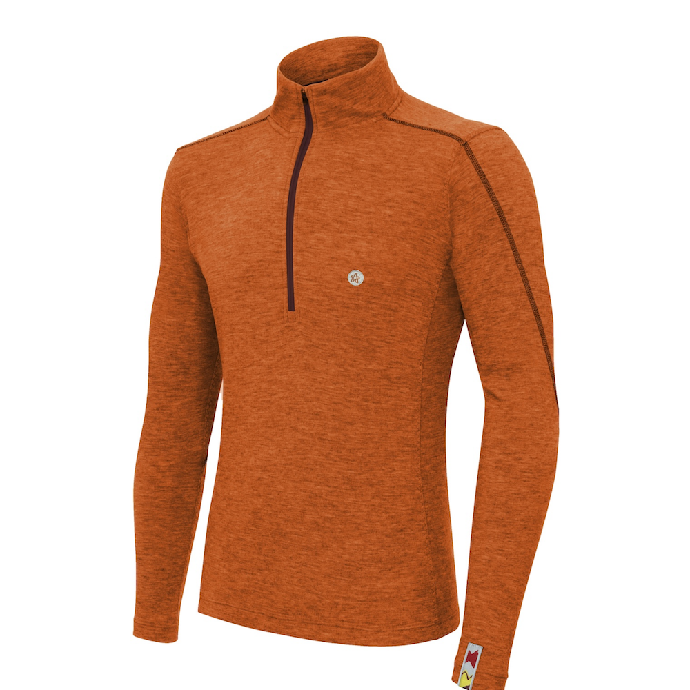 Men's Yardang Yak Wool Jersey - Copper Orange